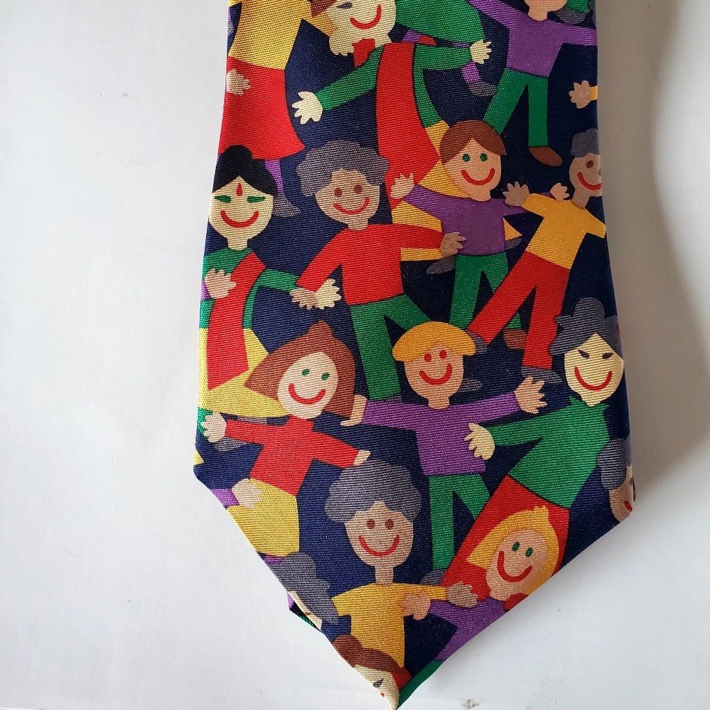 Save The Children Silk Tie. Designed by Dana age 12.